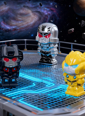 卡通Q版变形机器人公仔高达机器人diy装饰品配件迷你汽车载桌面摆