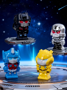 卡通Q版变形机器人公仔高达机器人diy装饰品配件迷你汽车载桌面摆