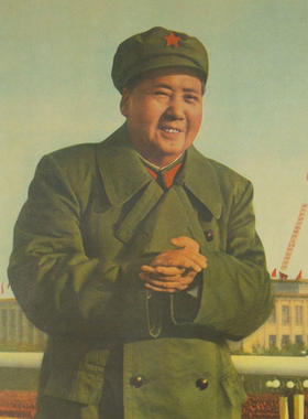 毛主席画像竖版挂画墙画客厅中堂