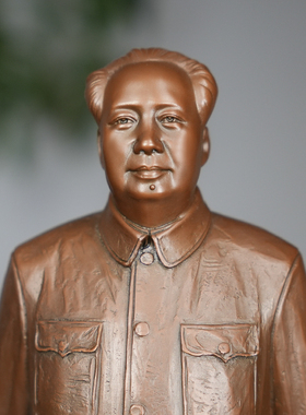 伟人背手像红铜摆件办公室