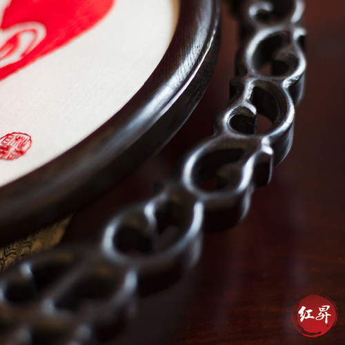 毛爷爷头像湘绣摆件真丝桑蚕丝刺绣纯手工自绣实木工艺品家居摆件 - 图2