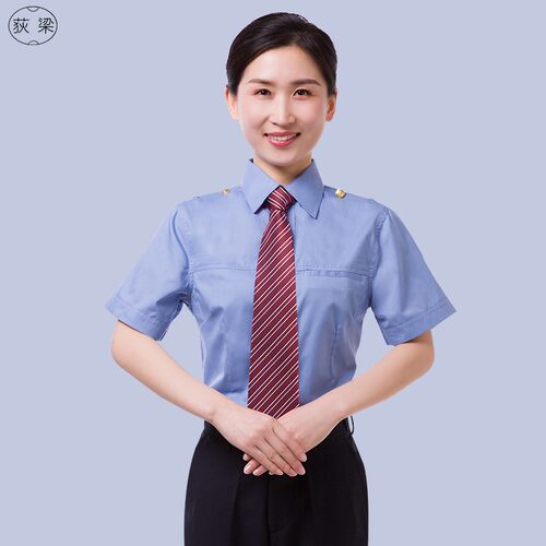 铁路新式路服衬衣蓝色衬衫乘务员高铁工作服男士新铁路制服19式女 - 图2