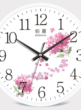 静音中式挂墙客厅日历石英挂钟