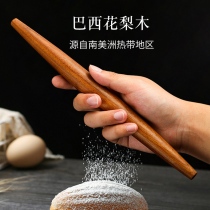 Non-bequeaked pear wood Two-end pointed Rolling Staff Solid Wood Household Dumplings Leather Size-size Noodles Rolling Stick