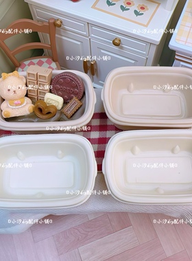 仿真微缩食玩打包盒diy奶油胶饰品配件手工发夹冰箱贴材料摆件