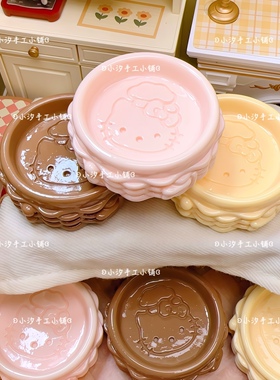 定制仿真微缩食玩猫咪蒸笼 diy奶油胶树脂饰品配件娃屋摆件捏捏盘