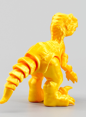 恐龙玩具全身可摆动3d打印迅猛龙