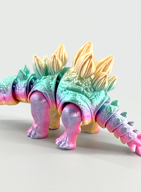3d打印恐龙关节可动剑龙模型摆件