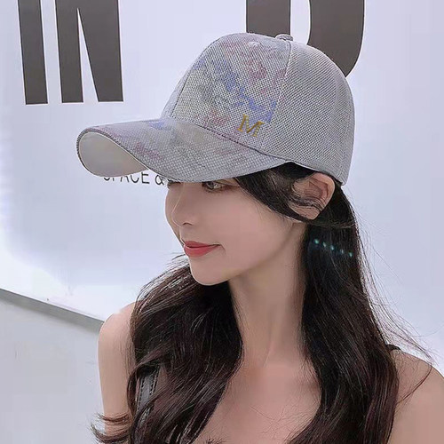 青年户外出游棒球帽 网红女防晒防紫外线太阳帽子 休闲遮阳鸭舌帽 - 图1