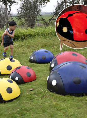 精选幼儿园七星瓢虫卡通雕塑摆件公园井盖遮挡装饰户外园林甲壳虫