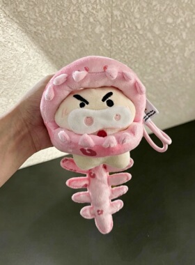 日本SELUMB恐龙骨架轻松左卫门肥嘟嘟轻松熊毛绒包挂件创意玩偶挂