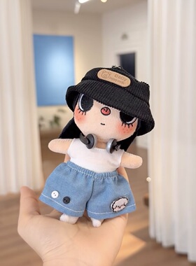 日本SELUMB小玉yuy画小人毛绒玩偶套装可爱牛仔娃套装生日礼物