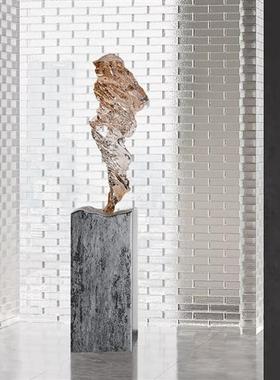 别墅酒店家居客厅电视柜玄关轻奢高档抽象摆件透明树脂雕塑装饰品