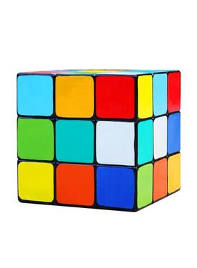 玻璃钢几何魔方雕塑幼儿园游戏城影院电竞彩色三角积木装饰品摆件