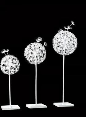 户外园林景观不锈钢铁艺蒲公英花朵雕塑小区楼盘草坪商场装饰摆件