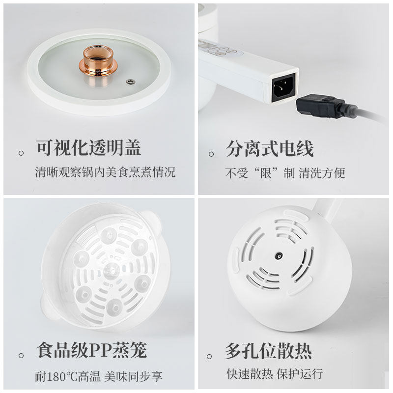 电炖炖锅家用陶瓷煲汤锅煮粥 bb煲 乘泰电炖/煮粥锅/文火炉