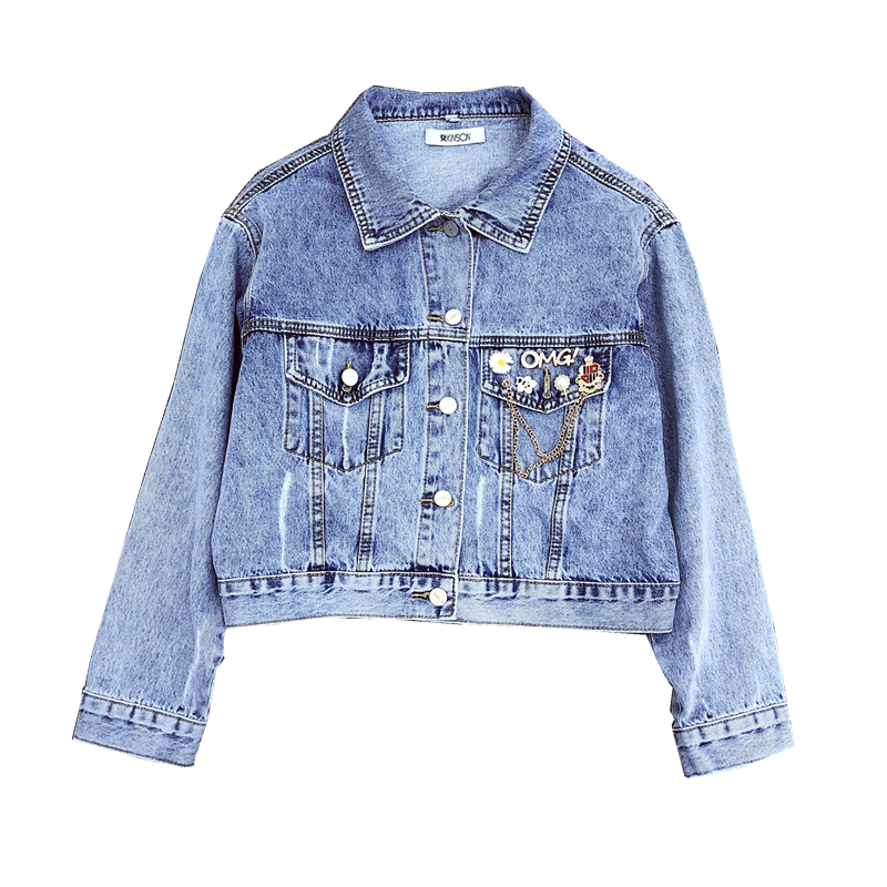 牛仔外套女短款小个子浅色2020上衣 x2kinson短外套