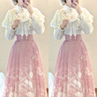 Designer's gift original tulip Hanfu Chinese style improved Han elements new Chinese style horse face skirt autumn and winter suit