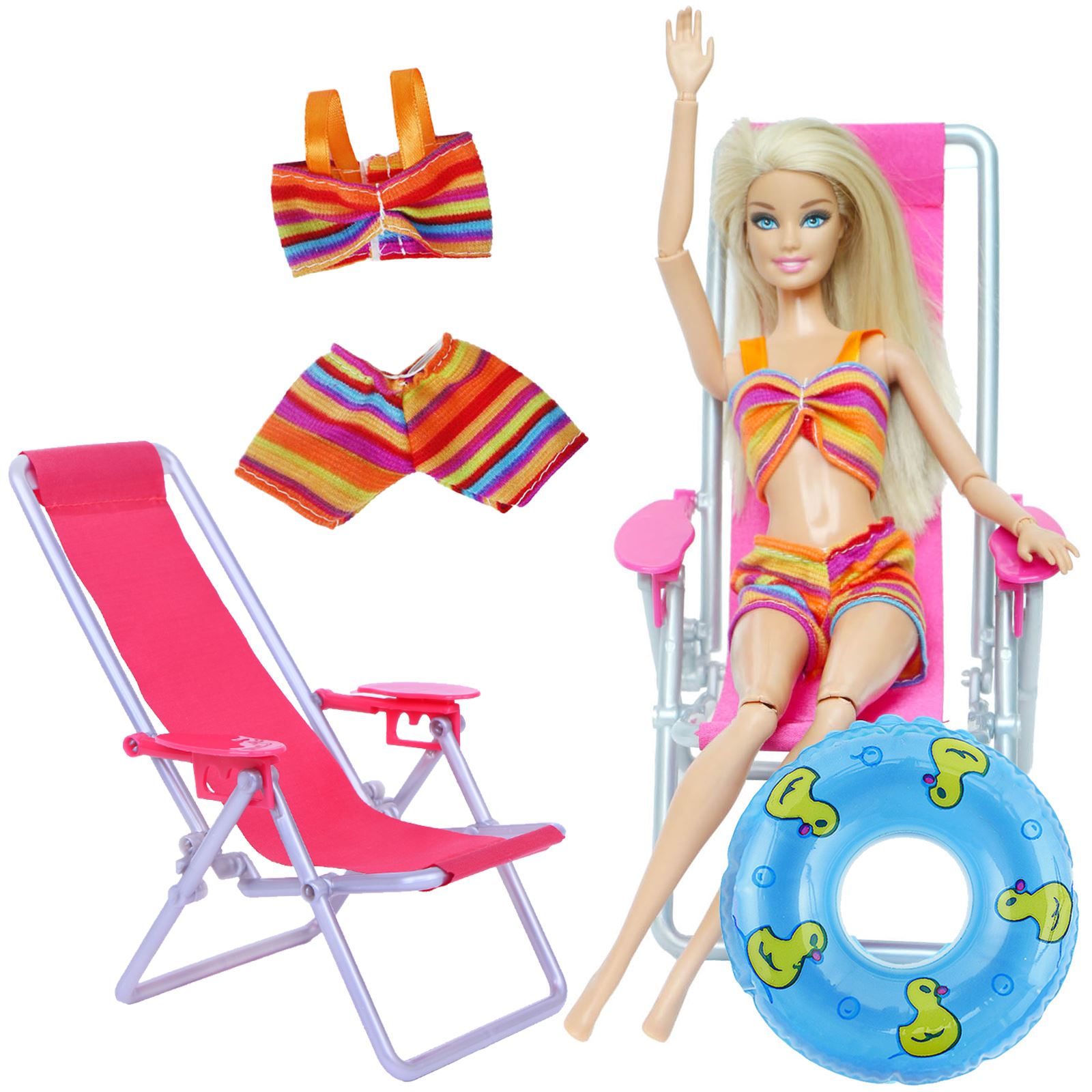 Cute Doll Swimwear Lifebuoy Swimming Rings Swimsuits Bikini - 图0