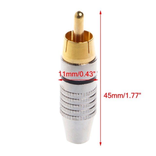 20 Pcs RCA Plug Video Locking Cable Connector Gold Plated K1 - 图0