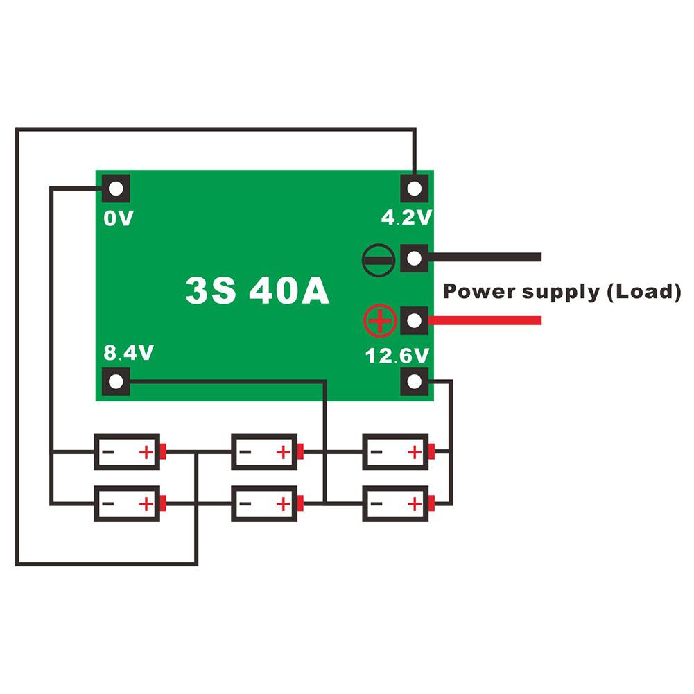 3S 40A Li-ion Lithium Battery Charger Lipo Cell Module PCB B - 图3