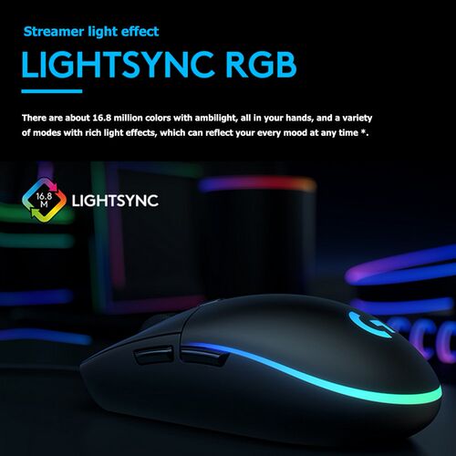 Logitech G102 LIGHTSYNC Gaming Mouse 6 Buttons 200 8000 DPI - 图0