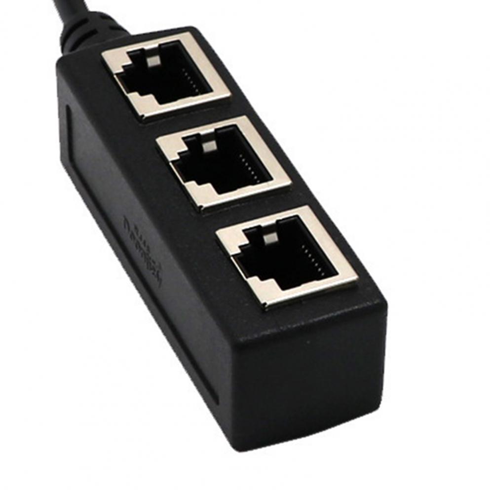 RJ45 Connector Adapter Easy to Use 1 Male to 2 or  Female A - 图0