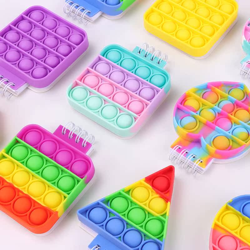 Mini Kawaii Pop Its Notebook Bubble Fidget Sensory Notebooks - 图0