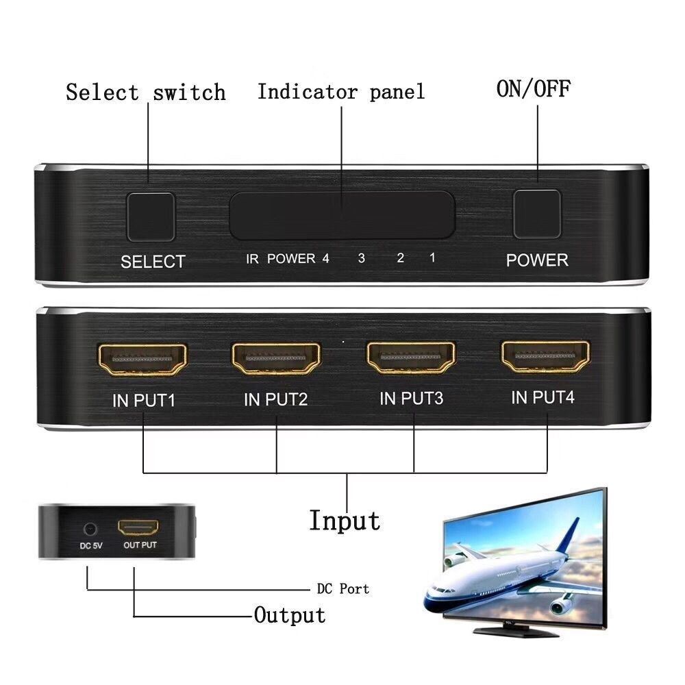 HDmatters UHD HDMI 2.0 Switcher HDR 4k HDMI Switch hub box 5 - 图1