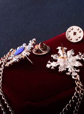 Fashion Tassel Crystal Cross Chain Brooch Women's Sh