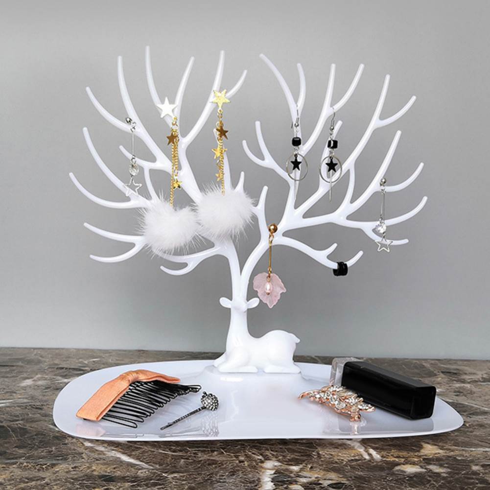 1PCS little Deer Jewelry Stand Display Jewelry Tray Tree Ear - 图2