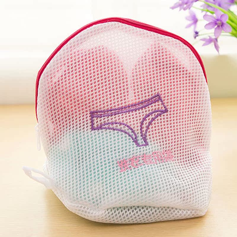 Zippered Mesh Laundry Wash Bags Foldable cates Lingerie Bra-图2