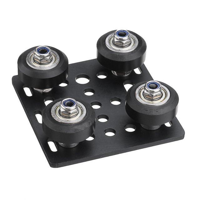 New 1Pcs Black V-Slot Gantry Plate Five Roulette Special Sli-图0