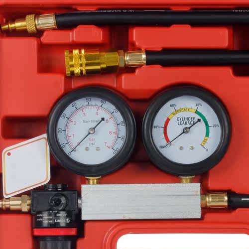 0-100PSI Doule Petrol Gas Engine Cylinder Compressor Gauge - 图1
