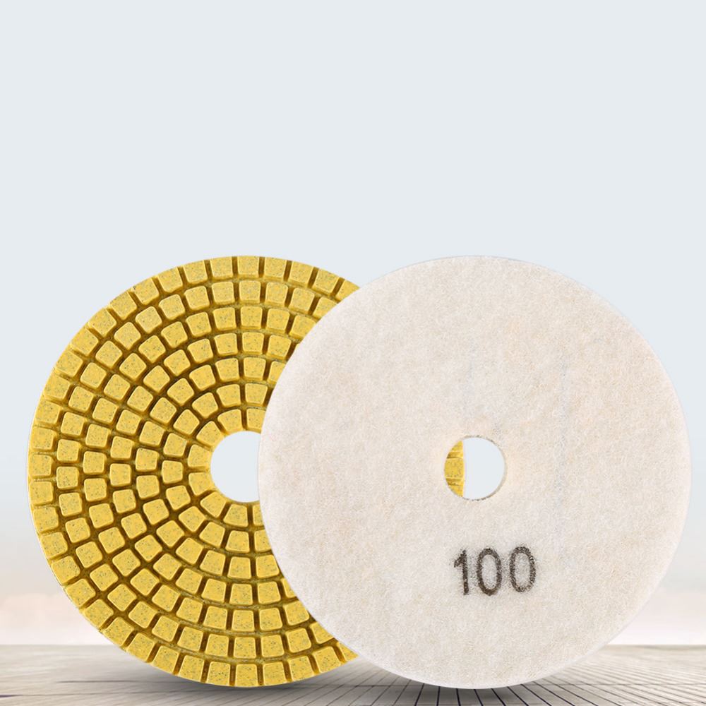 Diamond Polishing Pads Kit 4 inch 100mm Wet Dry Granite Ston - 图1