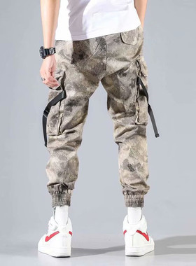 High Quality Men's Pants Casual Cotton Elastic Overa