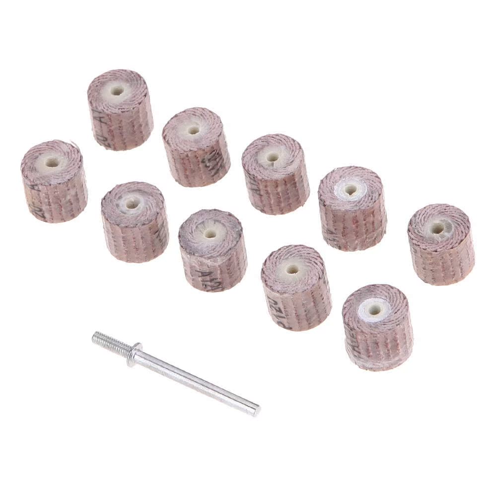 10Pcs 240-Grit Flap Wheels Sanding Disc Grinding Flap Wheels - 图0