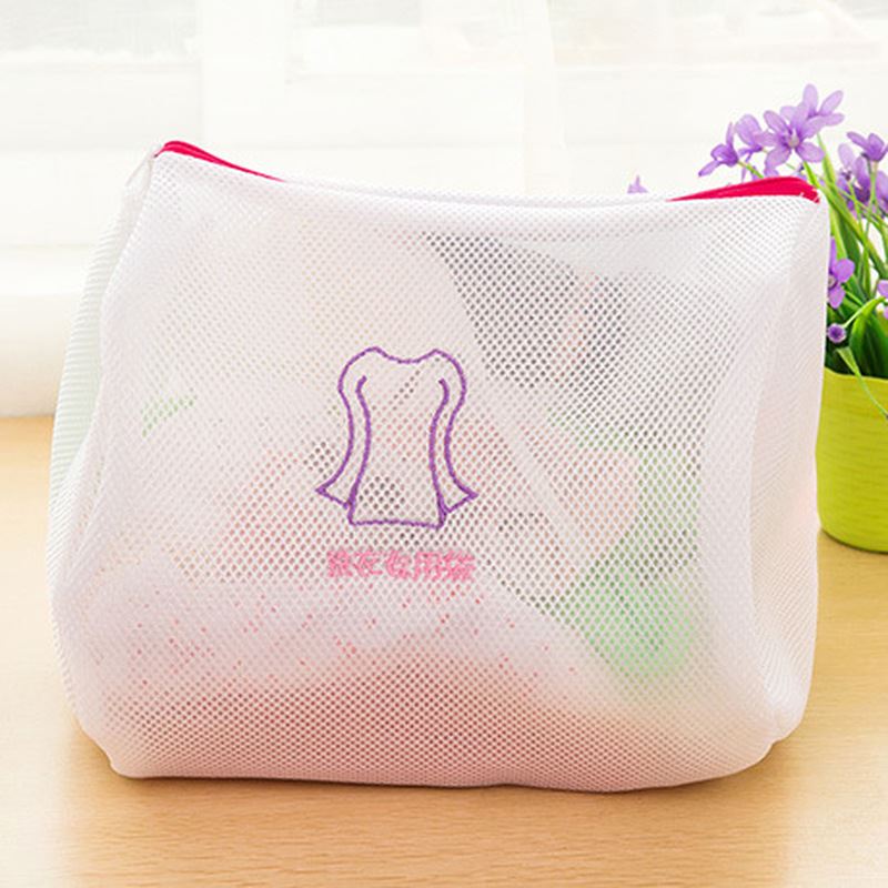 Zippered Mesh Laundry Wash Bags Foldable cates Lingerie Bra-图0