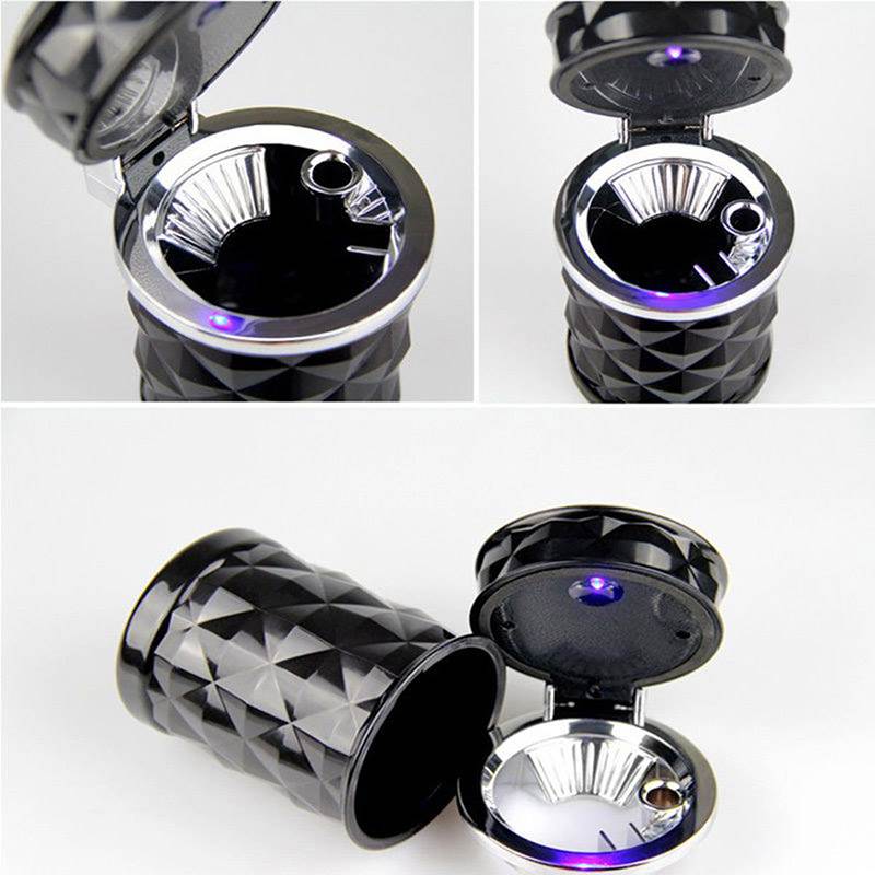 Car Accessories Portable LED Light Car Ashtray Universal Cig - 图0