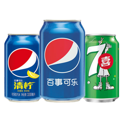 百事可乐美年达330mlx24罐葡萄橙味组合装 七喜碳酸饮料果味汽水 - 图2