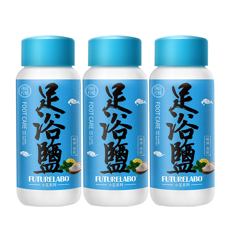 小足系列柠檬足浴盐泡脚脚臭薄荷 futurelabo浴足剂