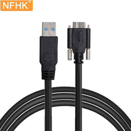 NFHK USB 3.0对MICRO USB 3.0带螺丝工业相机用硬盘数据线带芯片 - 图0