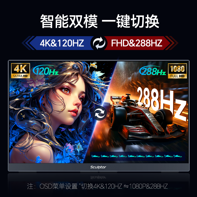 雕塑家27英寸4K台式显示器笔记本电脑副屏扩展屏幕内置音箱Type-C,淘宝优惠券,粉丝福利购,淘宝优惠卷