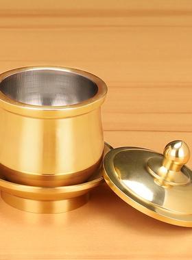 纯铜供水杯供杯供佛杯净水杯供碗敬茶杯财神关公观音佛前家用摆件