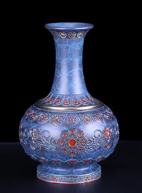 供佛莲花香炉家用室内佛具用品大全套装供观音纯铜供盘插花瓶摆件