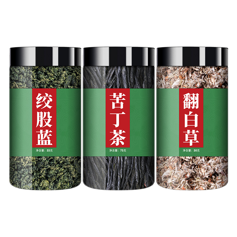 翻白草绞股蓝苦丁茶新鲜500g中药正品泡茶中药材旗舰店非野生特级 - 图0