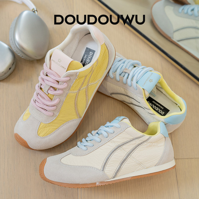 Doudouwu thick-soled Forrest Gump shoes for women, all-match flat shoes for women