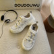 Doudouwu thick-soled dad shoes for women, mesh breathable women's shoes