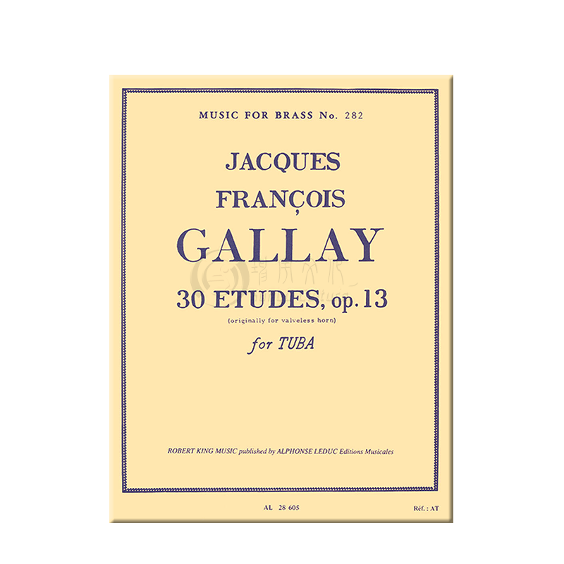 雅克弗朗索瓦盖莱 30首练习曲低音长号独奏原版乐谱书 Jacques Francois Gallay Eyudes for Tuba HL48185243-图2