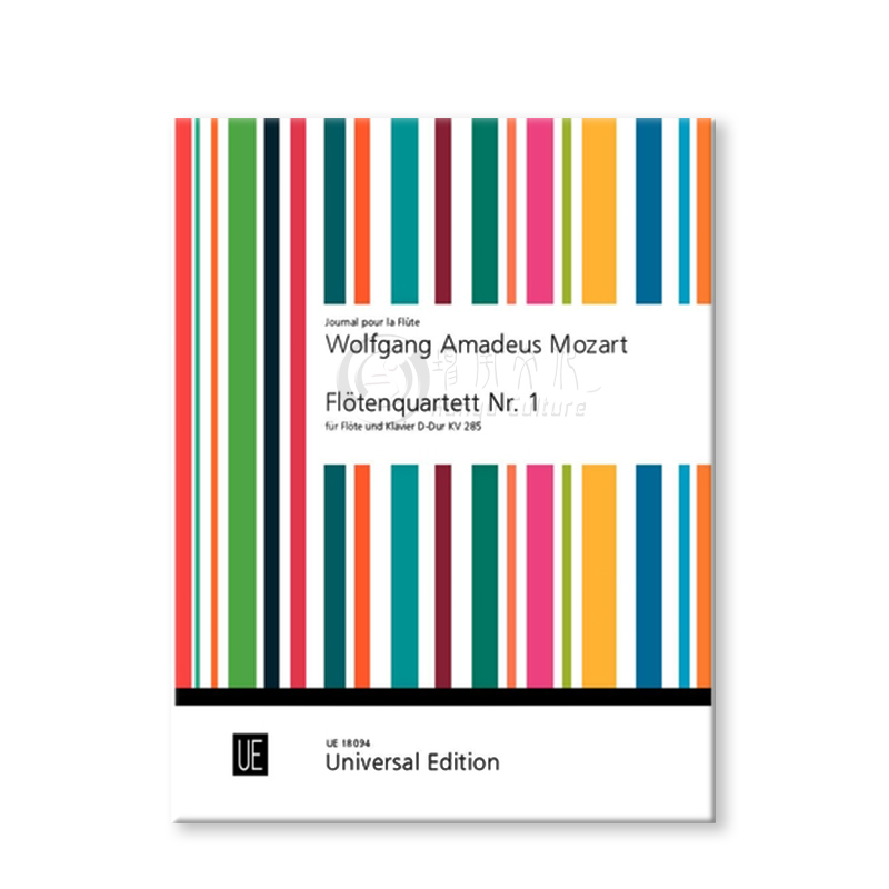 莫扎特 D大调长笛四重奏KV285 长笛和钢琴 含独奏谱 Mozart Flute Quartet No1 in D Major UE18094 - 图3